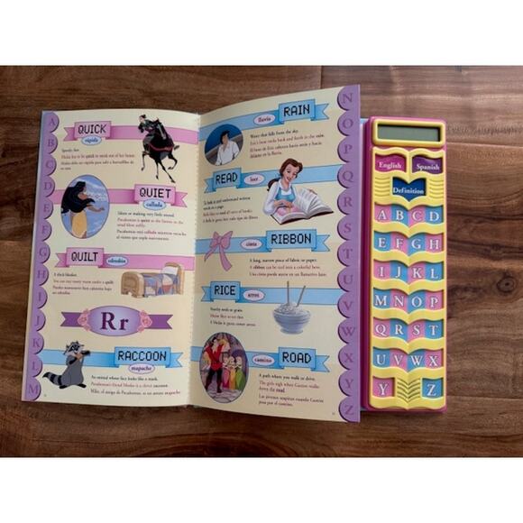 Disney Princess Talking Dictionary Play-a-Sound English & Spanish 400 Word Book - Picture 8 of 12
